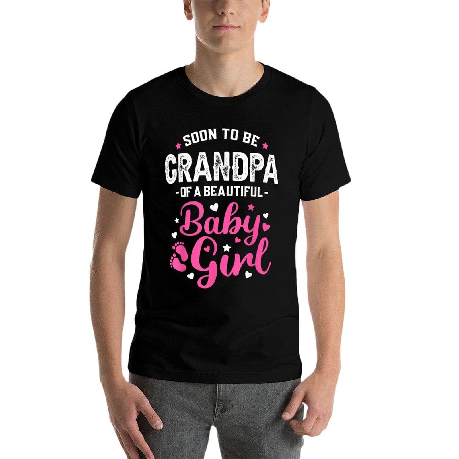 Soon To Be Grandpa Of A Baby Girl Promoted to Grandpa  Trendy Pattern T-Shirt