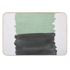 Sage Green Black Abstract Minimalism #1 #minimal #ink #decor #art  Repositionable Bath Mat