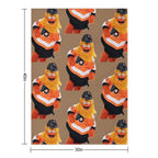 Gritty Mascot Shirts All-season Throw Blanket