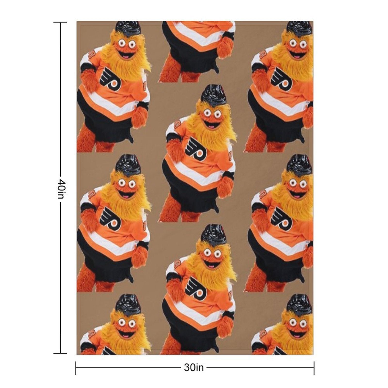 Gritty Mascot Shirts All-season Throw Blanket