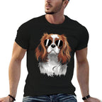 Funny Proud Cavalier King Charles Spaniel Dog  Oversized Silhouette T-Shirt