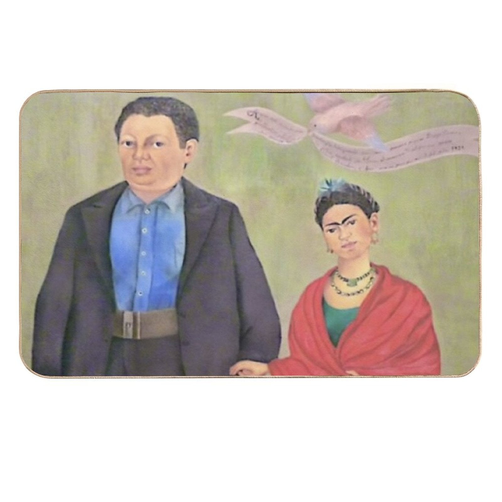 Frieda And Diego Rivera by Frida Kahlo  Anti-Trip Bath Mat