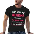 Funny Grandma, Grandma Partner In Crime  Relaxed-fit T-Shirt