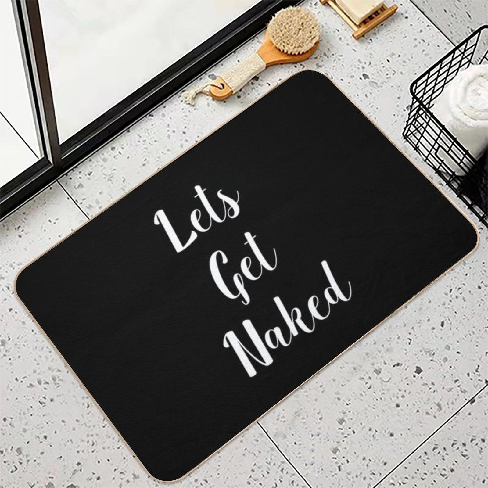 Lets Get Naked Funny  Eco-Friendly Bath Mat
