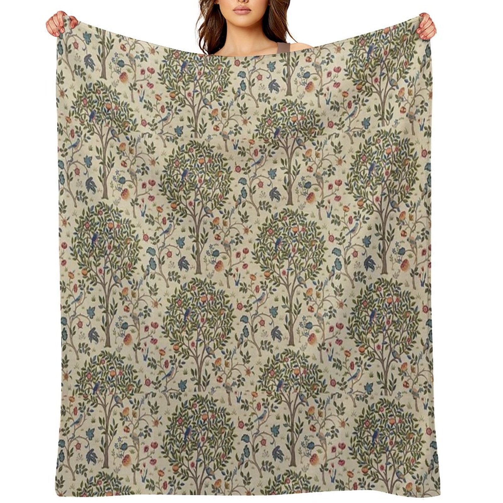 William Morris Victorian Arts And Crafts Movement Designer Comfort Throw Blanket