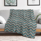 Western Style Crochet Zigzag Shrink-resistant Throw Blanket