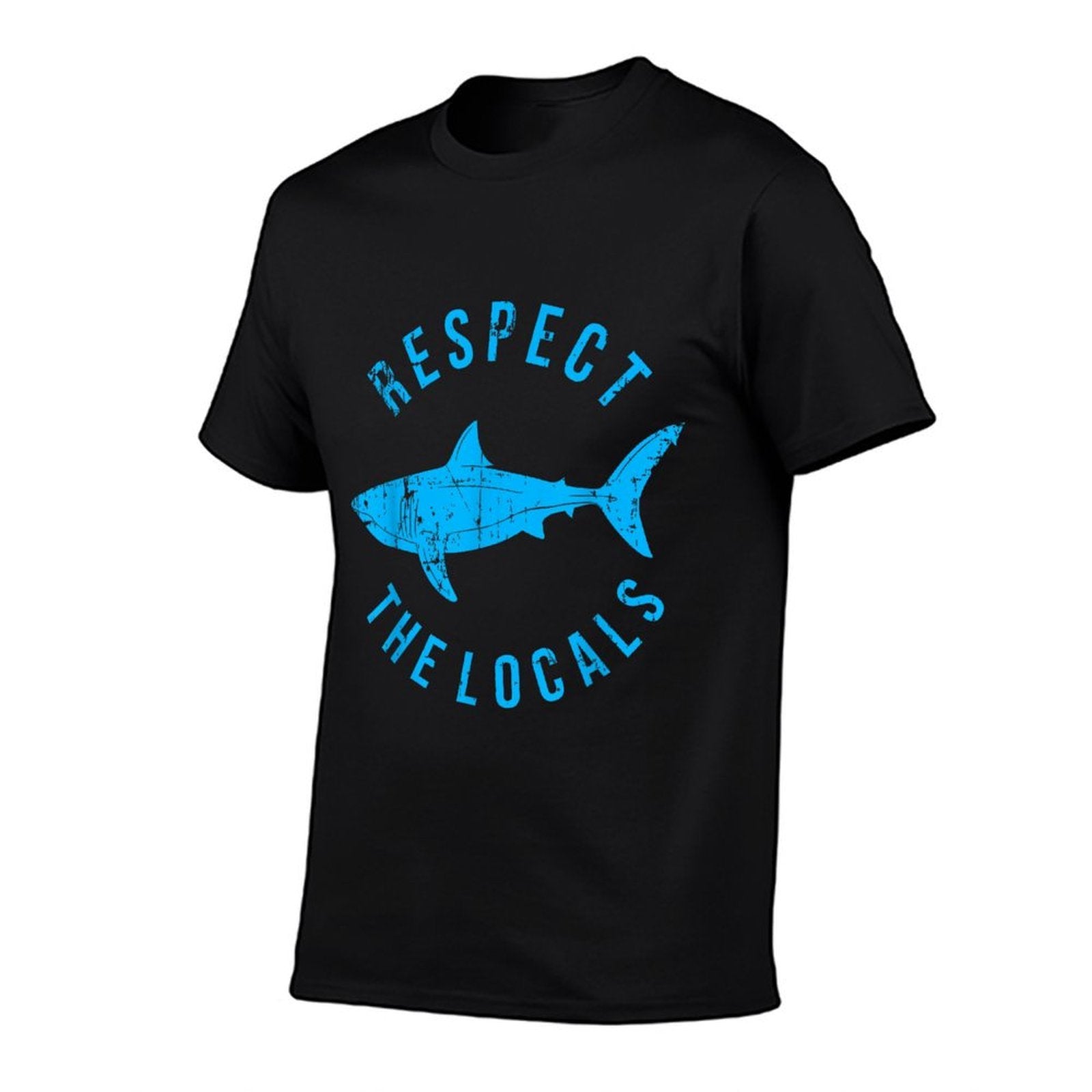 Respect The Locals Shark Ocean Animal Rights Biology Life  Slim-fit Cut T-Shirt