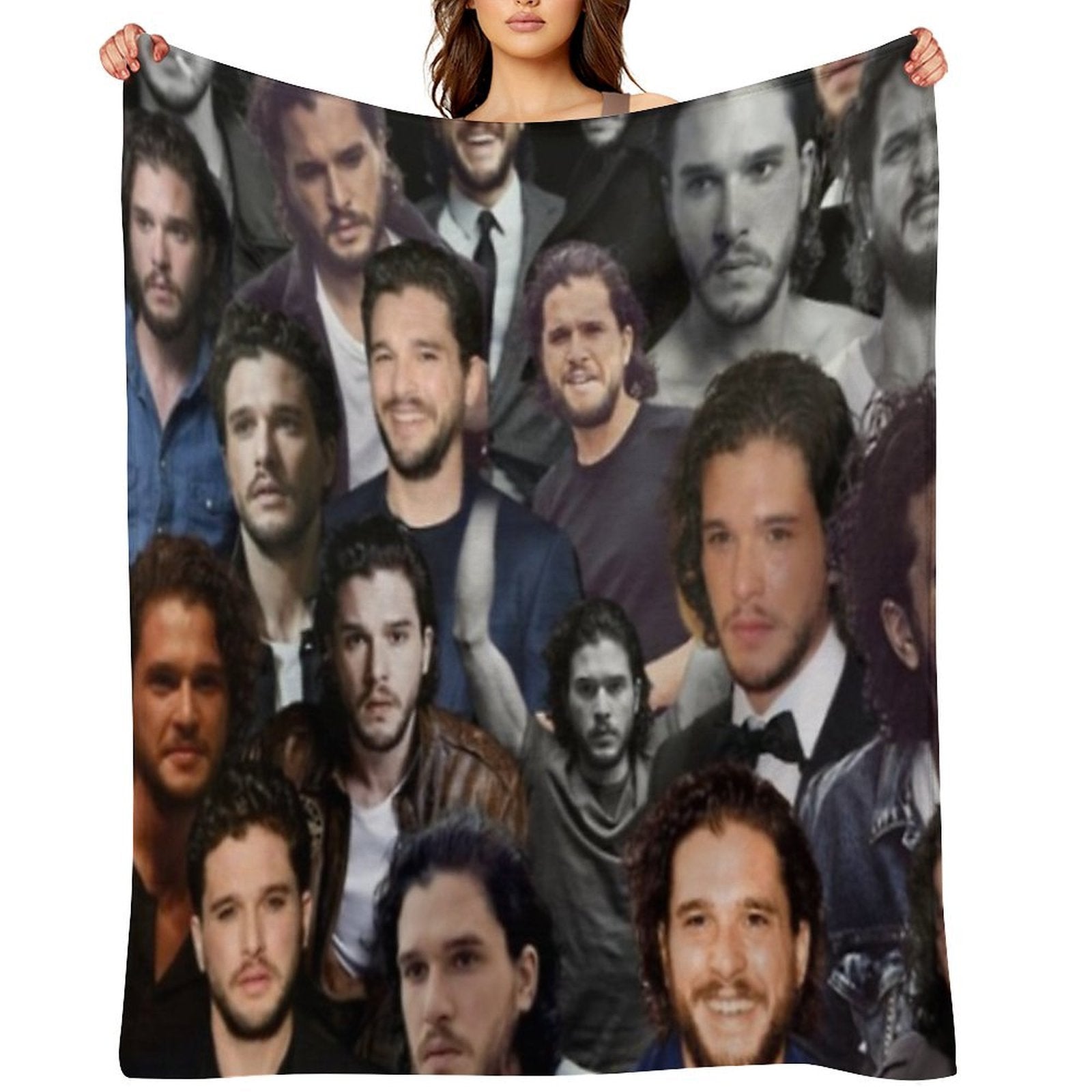Kit Harington Collage Comfort Throw Blanket