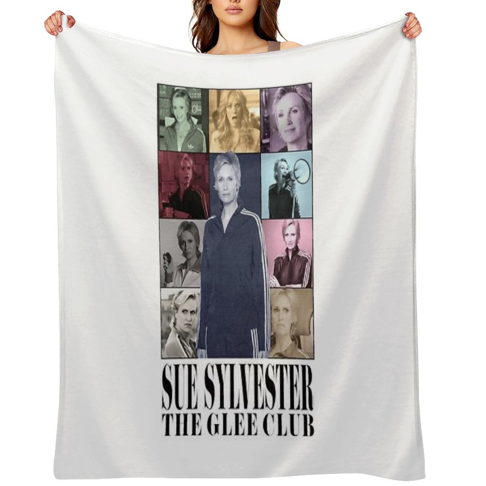 Sue Sylvester Eras Sustainable Throw Blanket
