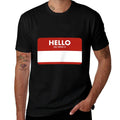 Hello My Name Is Blank Custom Sticker Funny  Summer-ready Fabric T-Shirt