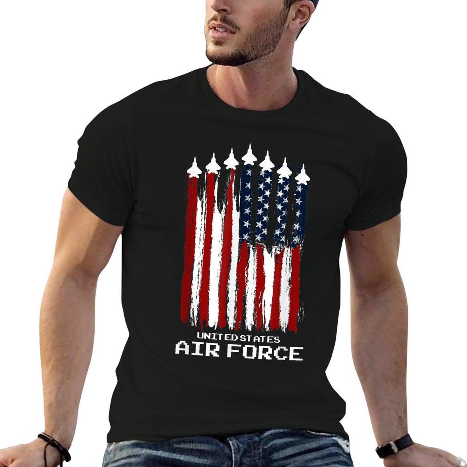 Vintage US Air Force Veterans USA American 4th of July  Versatile T-Shirt