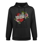 Regular Show Muscle Man My Mom Heart Tattoo Funny Cartoon Cotton-Polyester Blend Hoodie