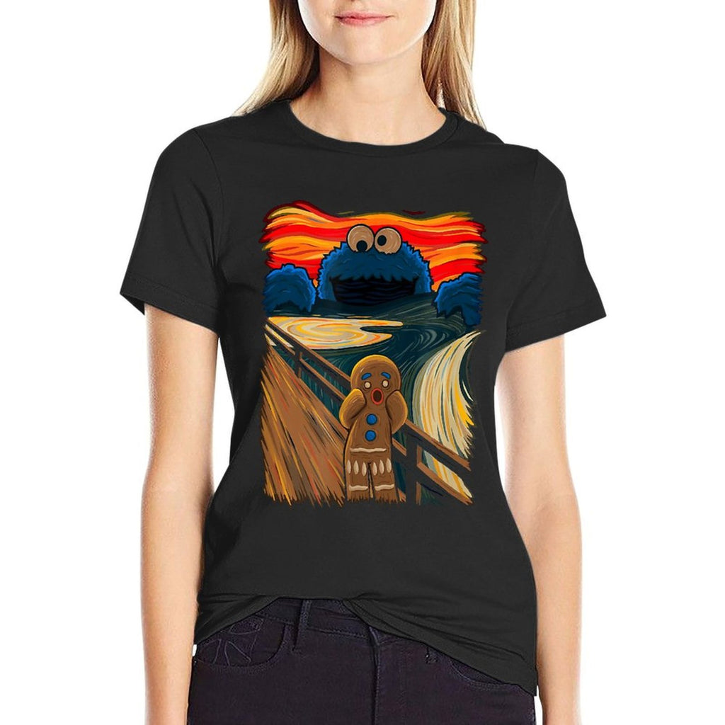 Cookie Muncher The Scream Munch Monster Joke  Eco-friendly Material T-Shirt