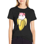 Banana Cat Funny Kawaii Bananya Gift Bday for Men Women Girls Kids  Soft T-Shirt