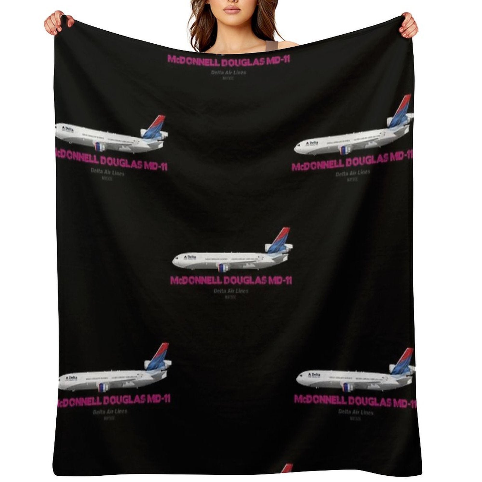 McDonnell Douglas MD-11 - Delta Air Lines Gift-ready Throw Blanket