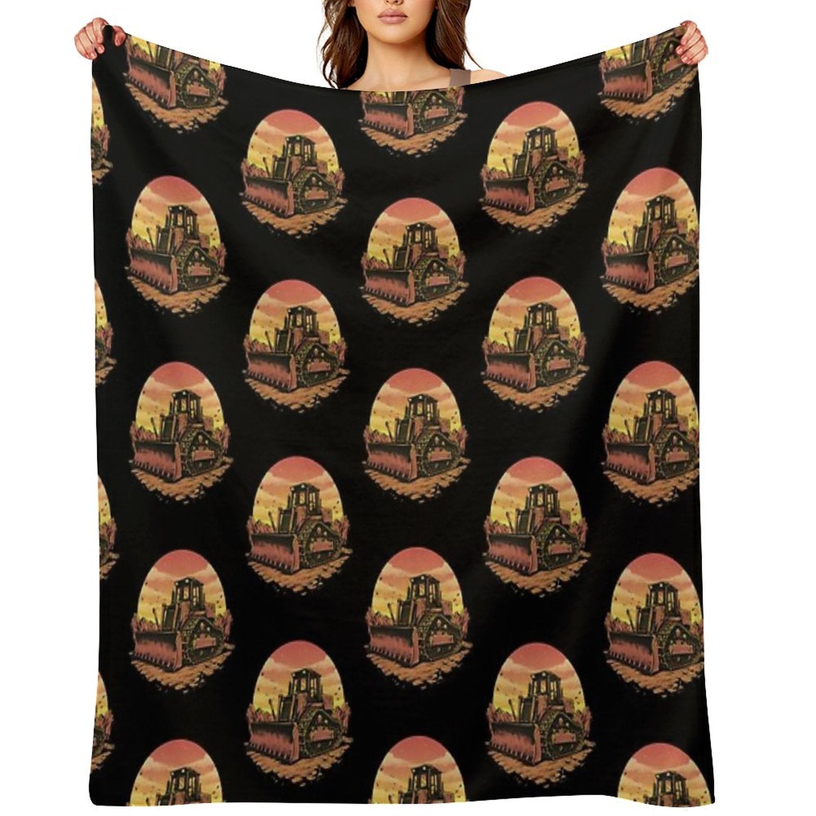 Bulldozer Compact Throw Blanket