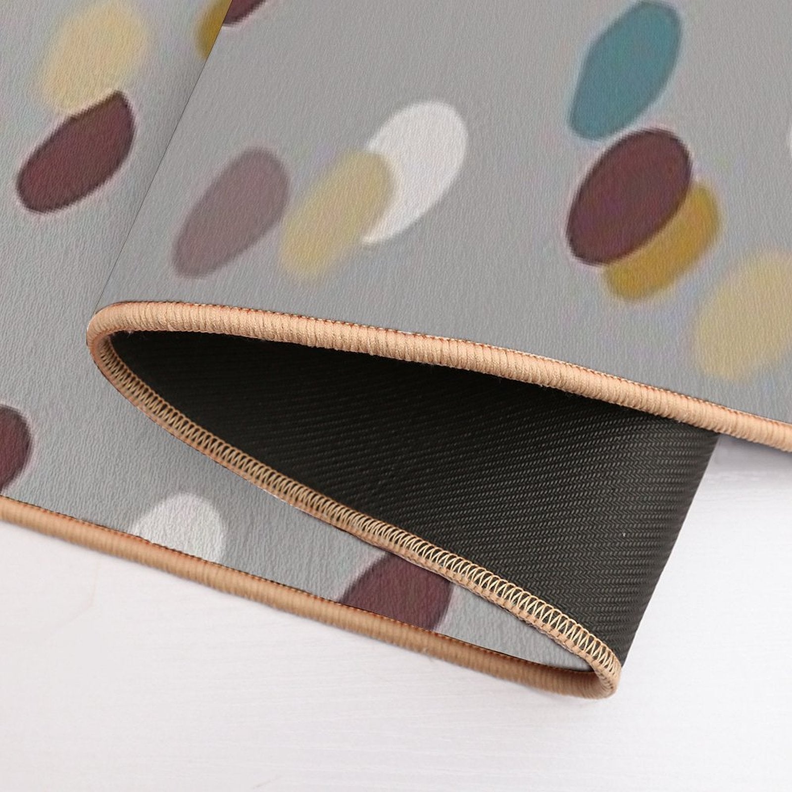 Modern Basic Pattern Dots- Earth Tones  Odorless Bath Mat