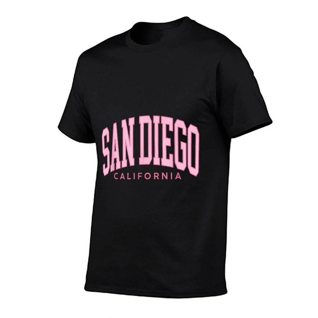 San Diego Preppy Retro Throwback Girls Womens Pink Vintage  Affordable Price T-Shirt