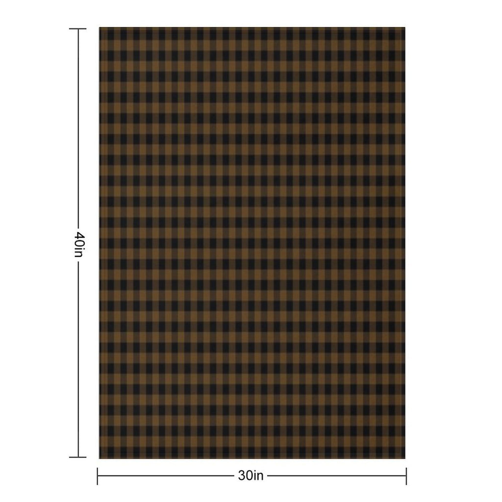 Brown Lumberjack Plaid Print Sustainable Throw Blanket
