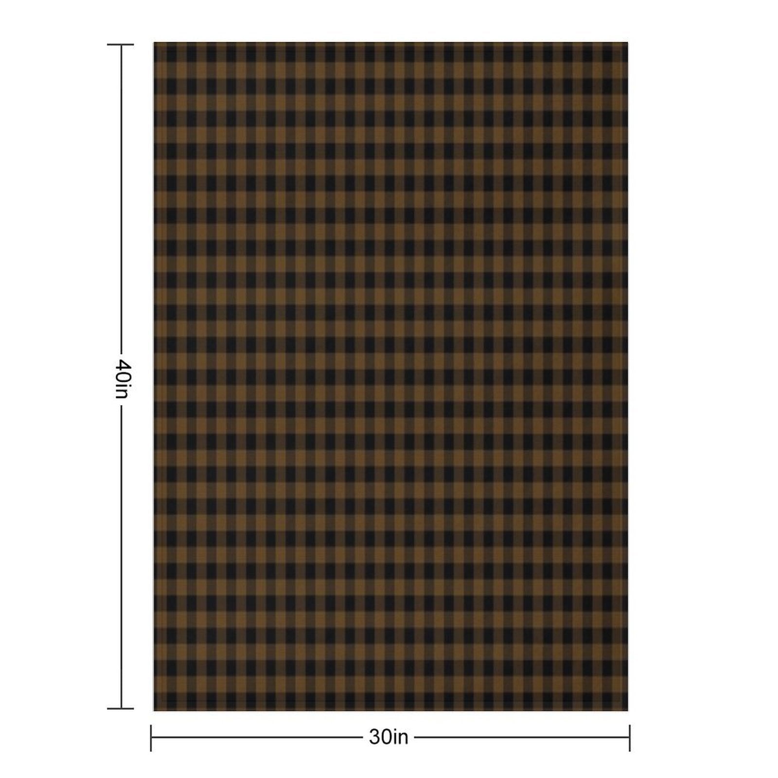 Brown Lumberjack Plaid Print Sustainable Throw Blanket