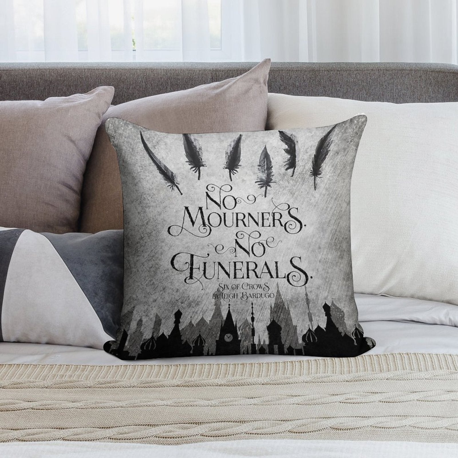 No Mourners No Funerals Soft Hidden Zipper Throw Pillow