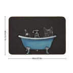 Copy of Cat Take A Bath  Multi-Purpose Bath Mat
