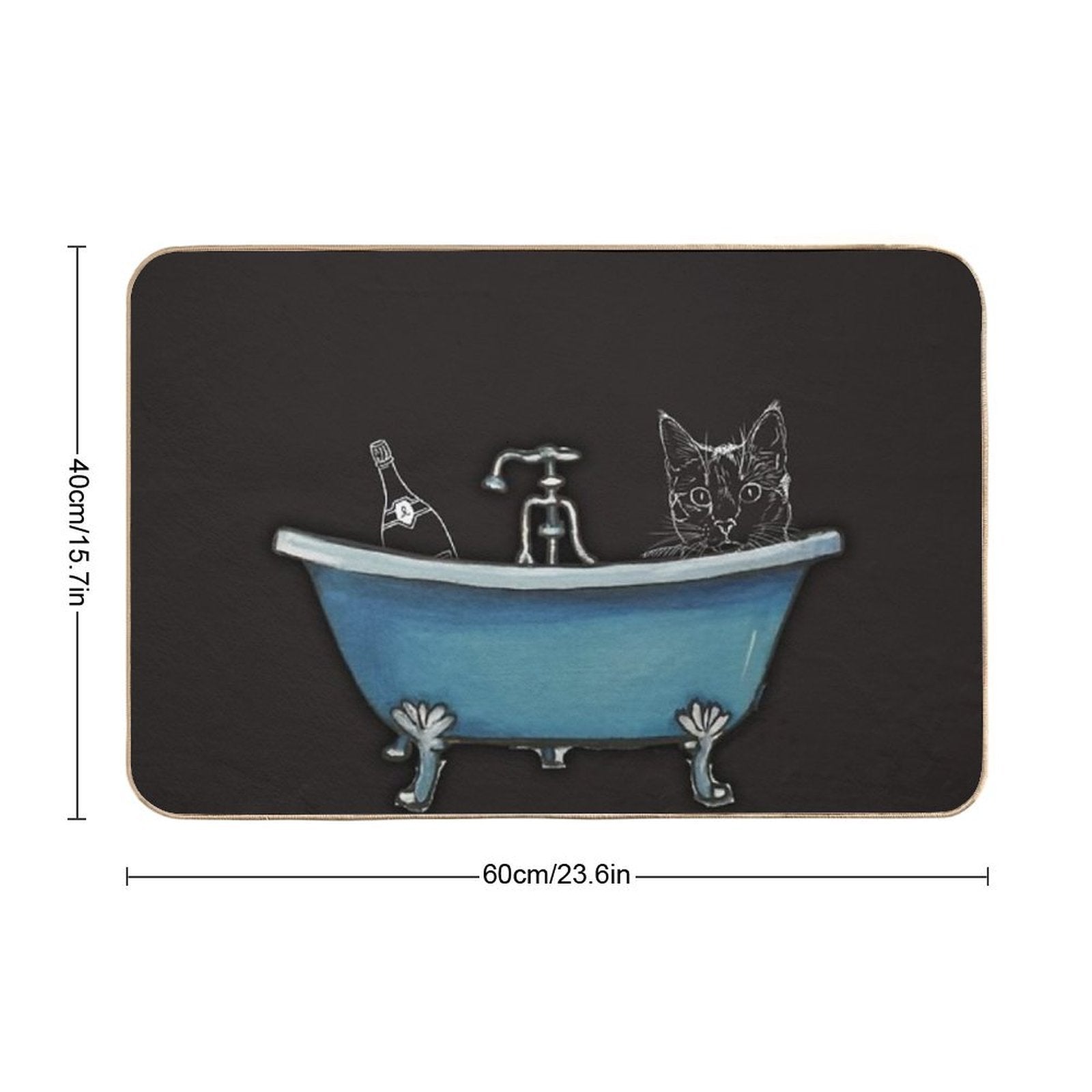 Copy of Cat Take A Bath  Multi-Purpose Bath Mat