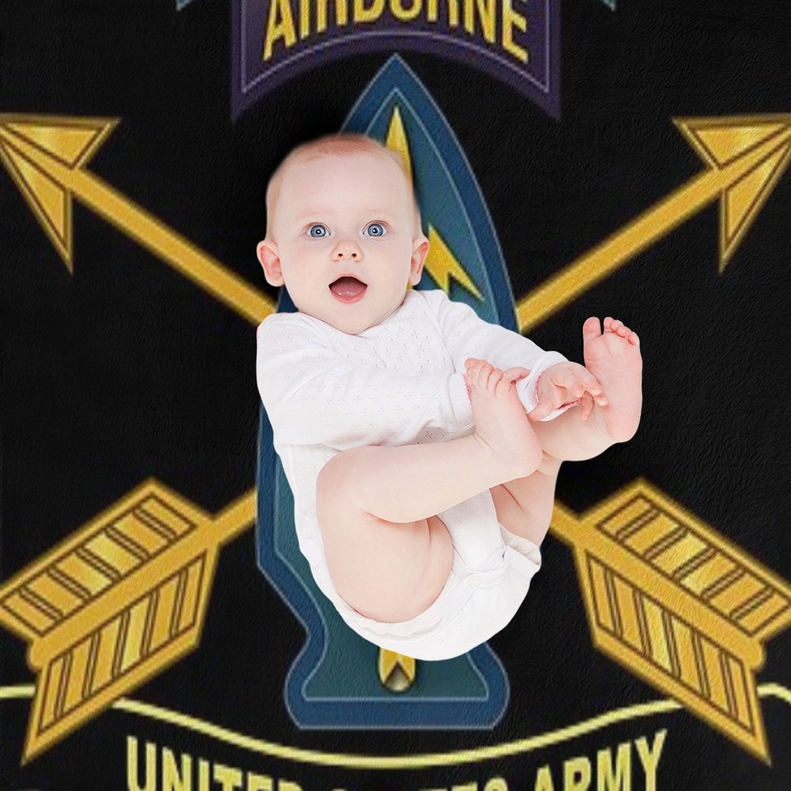 Army - US Army Special Forces Command - SSI W Br - Ribbon X 300 Compact Throw Blanket