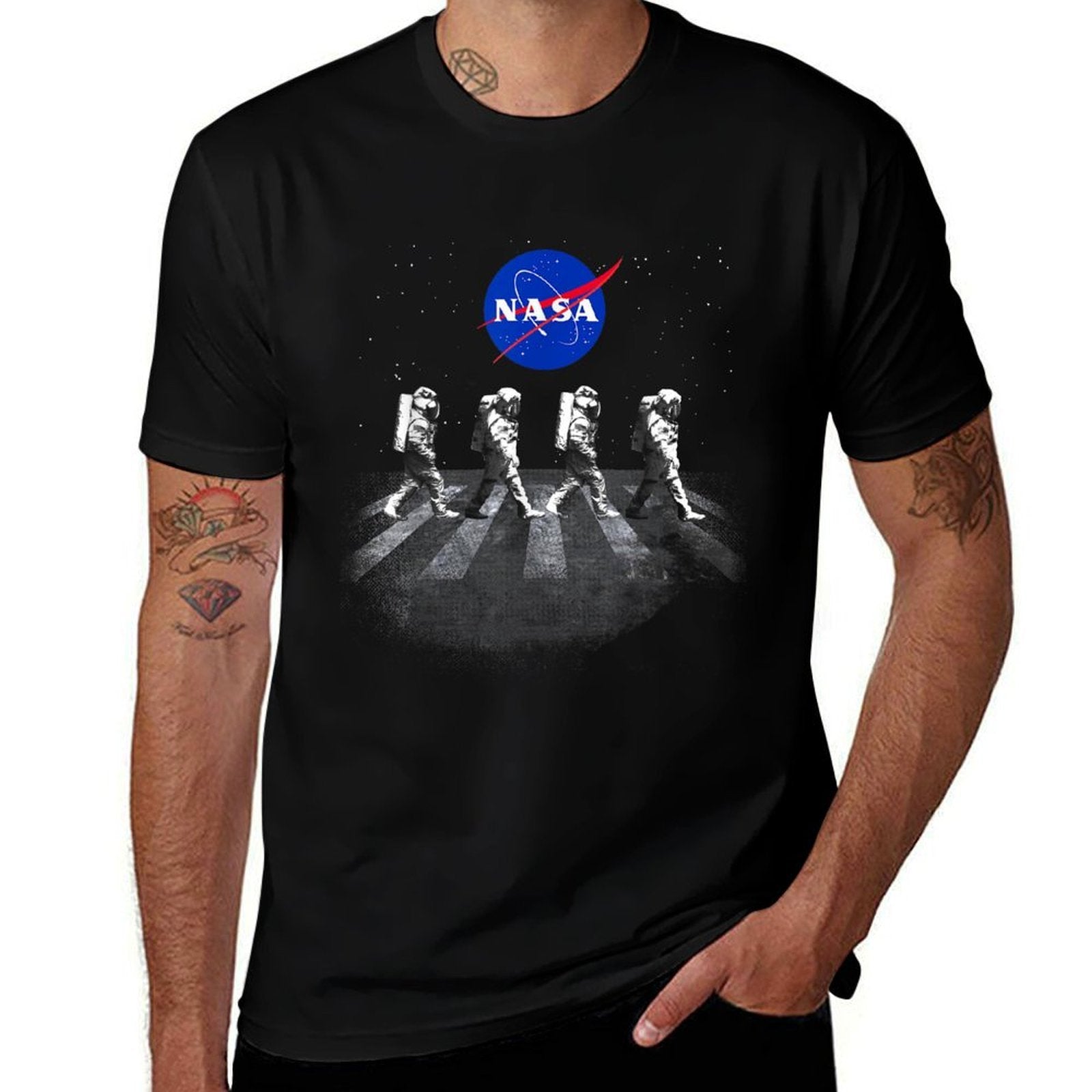 NASA Walking Astronauts in Space Comfortable T-Shirt
