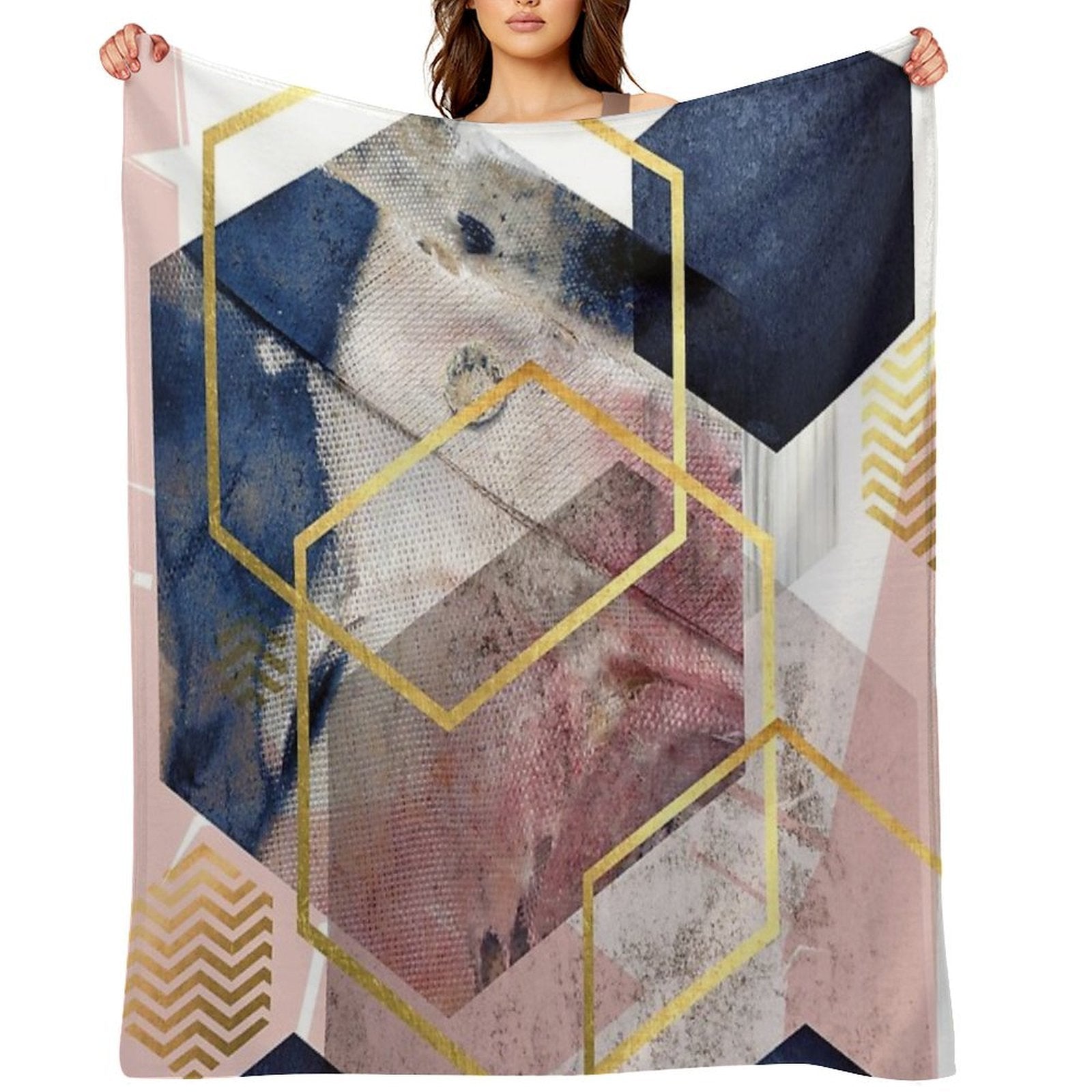 Abstract Geo Velvety-soft Throw Blanket
