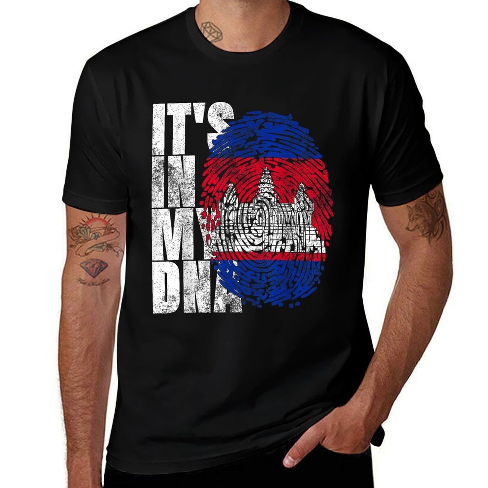 Its In My DNA Cambodian Gifts Khmer Kampuchea Cambodia  Tagless Design T-Shirt