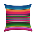 Mexican Blanket Striped Fiesta Serape Soft Skin-Friendly Throw Pillow