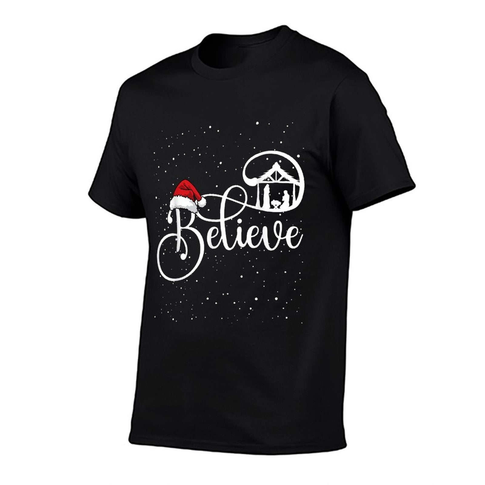 Believe Christian Nativity Scene Christmas Matching Family  Quick-drying T-Shirt