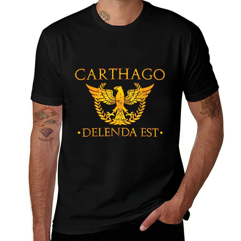 Carthago Delenda Est T-shirt Carthage Must Be Destroyed  Cotton T-Shirt