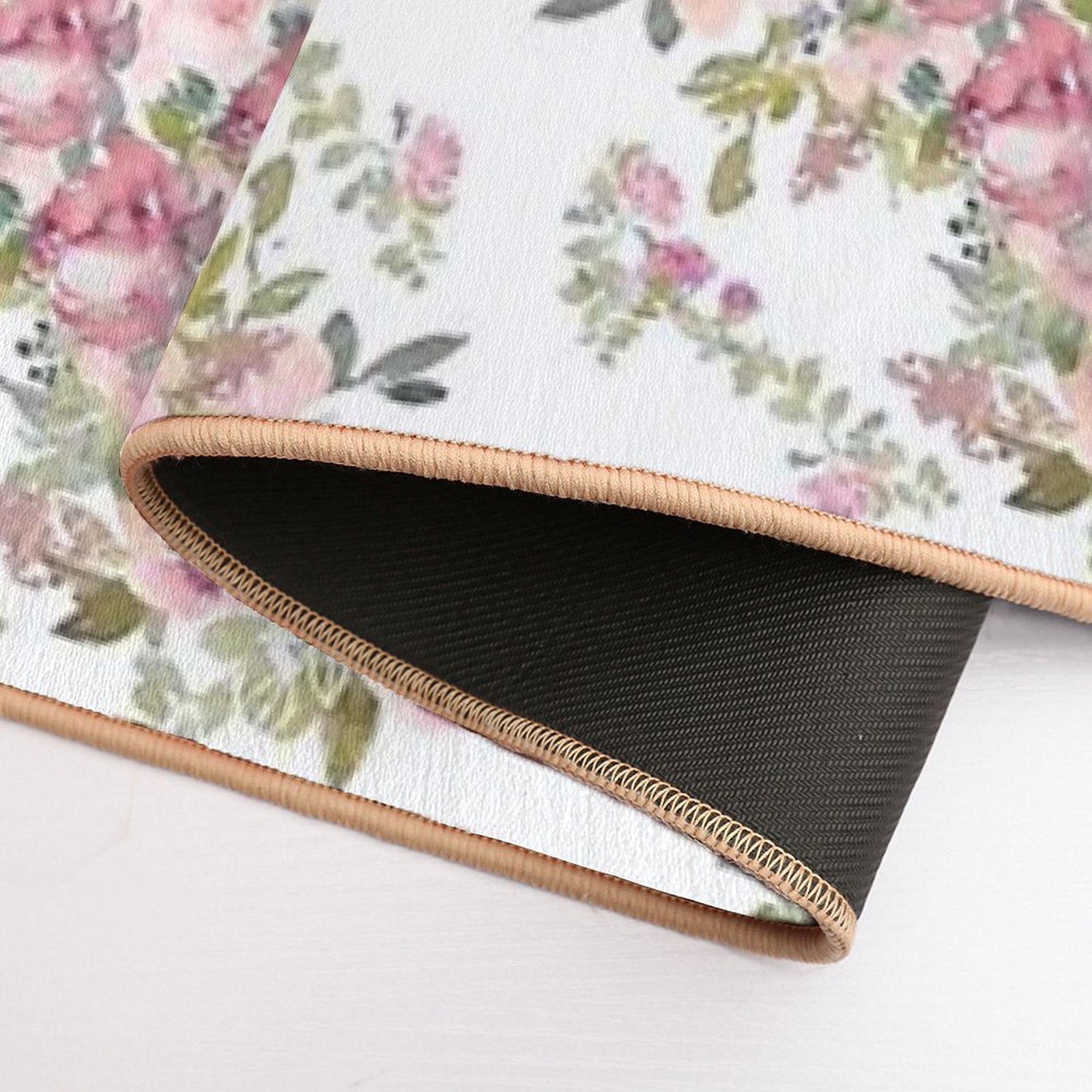 Pair Of Warm Colored  Roses  Repositionable Bath Mat