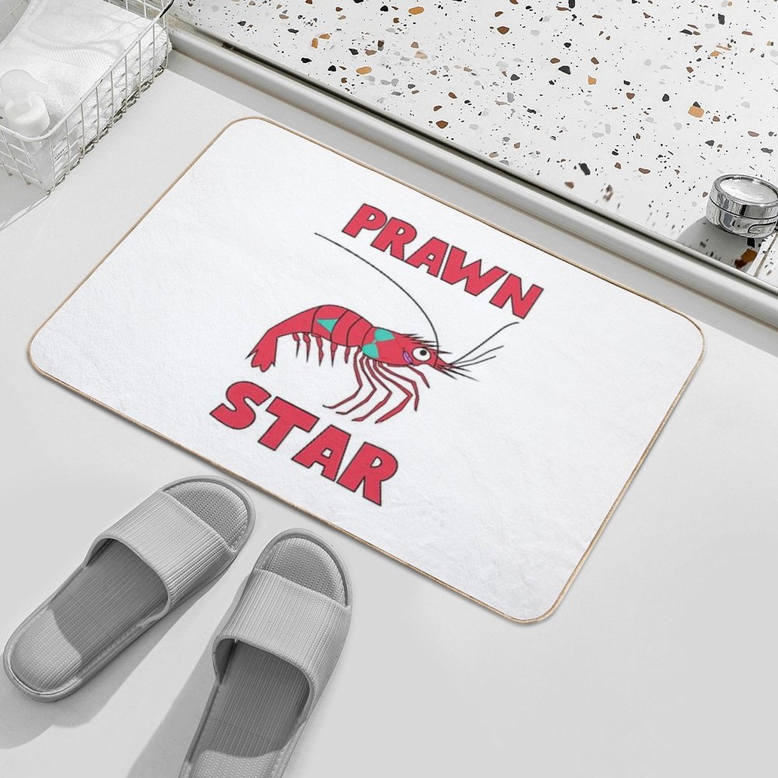 Prawn Star Patty  Repositionable Bath Mat