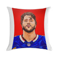 Buffalo Bills Josh Allen Soft Short Plush Fabric Throw Pillow