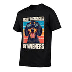 Easily Distracted By Wieners Dachshund  Polyester Blend T-Shirt