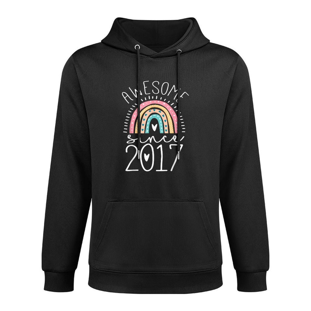 Awesome Since 2017 8th Birthday Rainbow Gifts Born In 2017 Unisex Design Hoodie