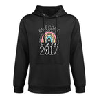 Awesome Since 2017 8th Birthday Rainbow Gifts Born In 2017 Unisex Design Hoodie
