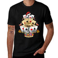 Gambling Poker Game Xmas Lighting Christmas Tree Adult  Eco-friendly Material T-Shirt
