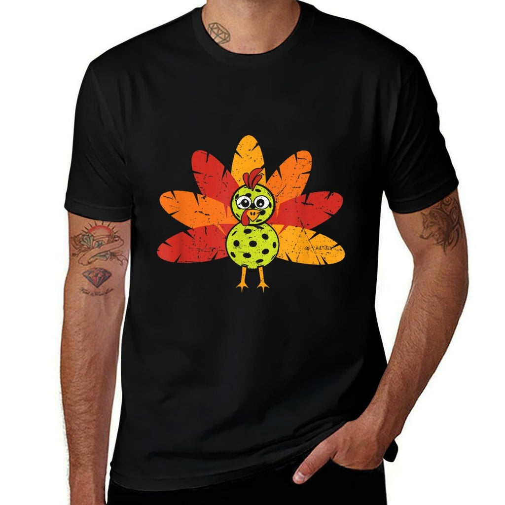 Thanksgiving Pickleball Funny Pickleball Turkey Thanksgiving  Moisture-wicking T-Shirt