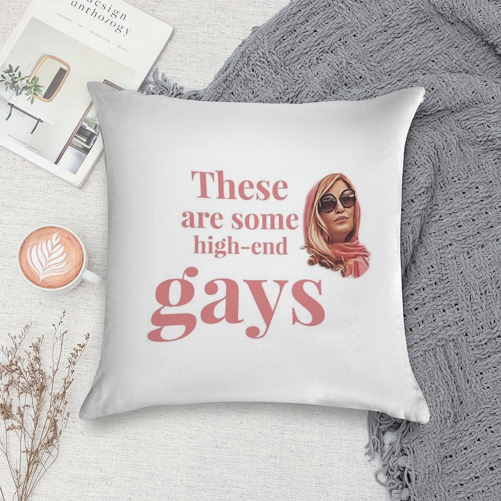 Tanya McQuoid White Lotus Quotes Soft Hidden Zipper Throw Pillow