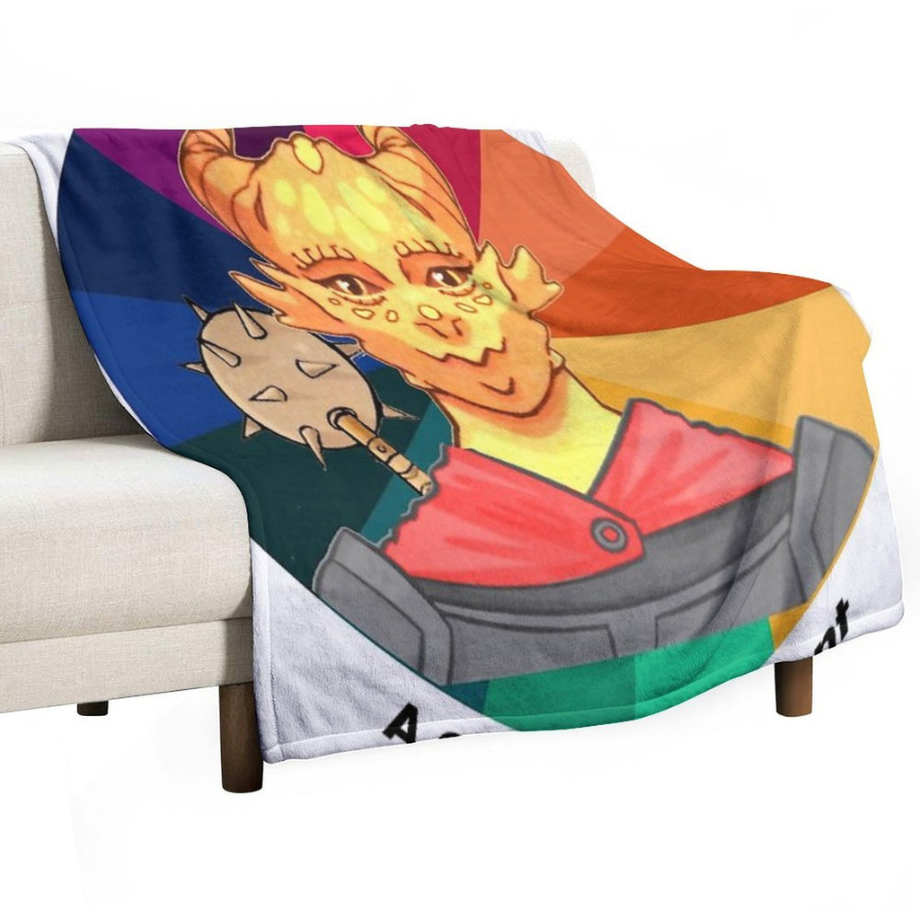 Dragonborn Paladin Gina Promo Black Comfort Throw Blanket