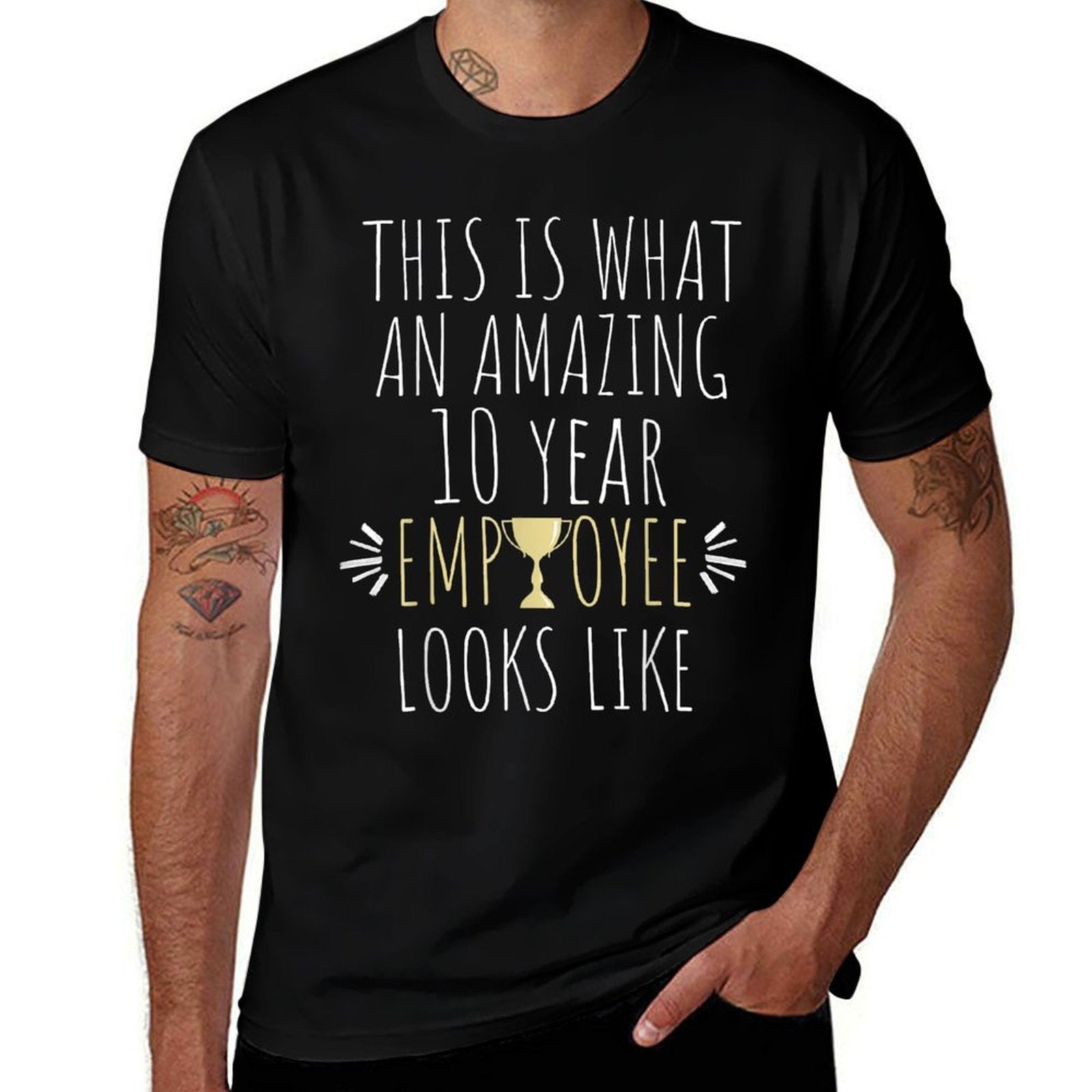 10th Work Anniversary Employee Appreciation Funny Ten Year  Breathable T-Shirt