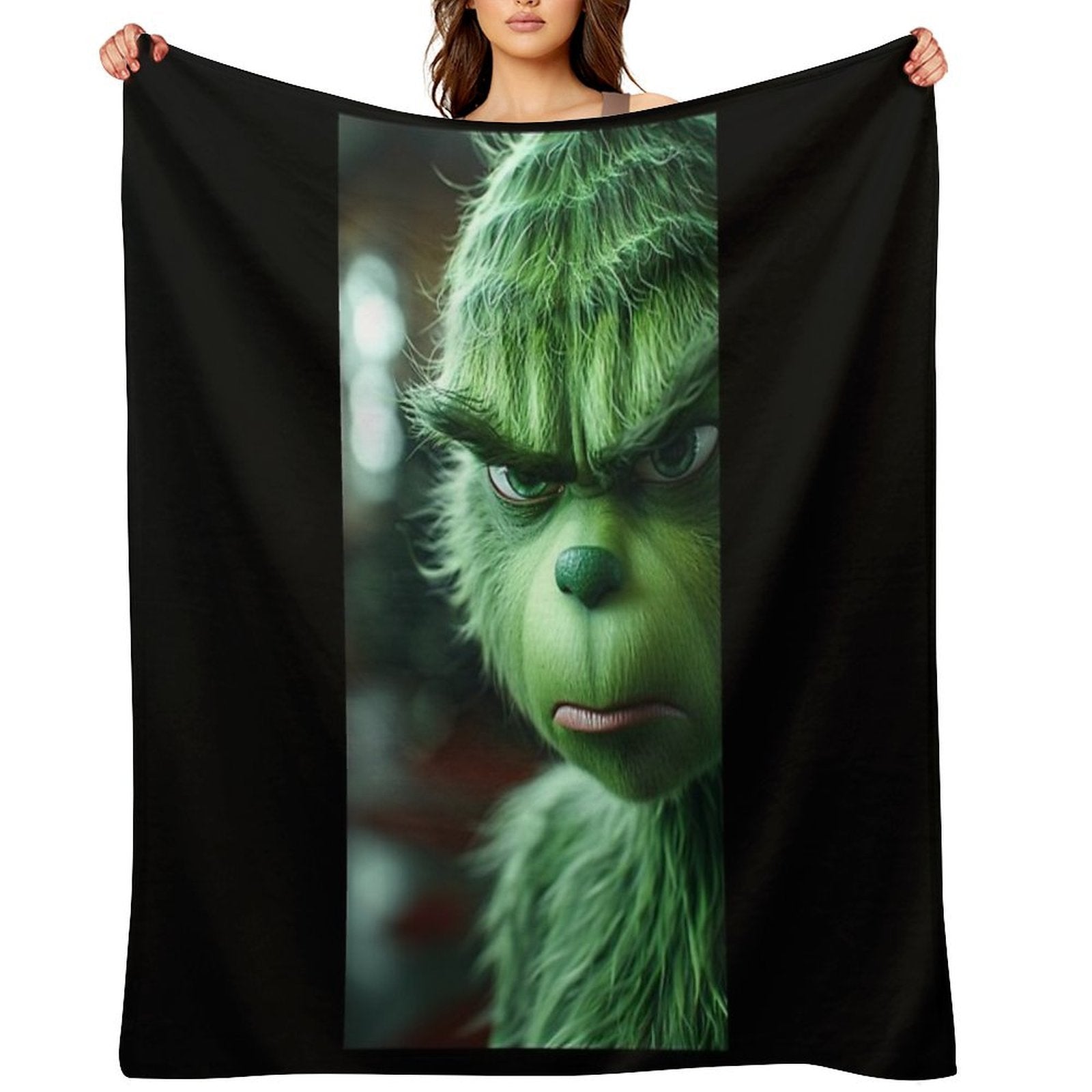 Grinchy Charm Add A Touch of Whimsy to Your Space Gift-ready Throw Blanket