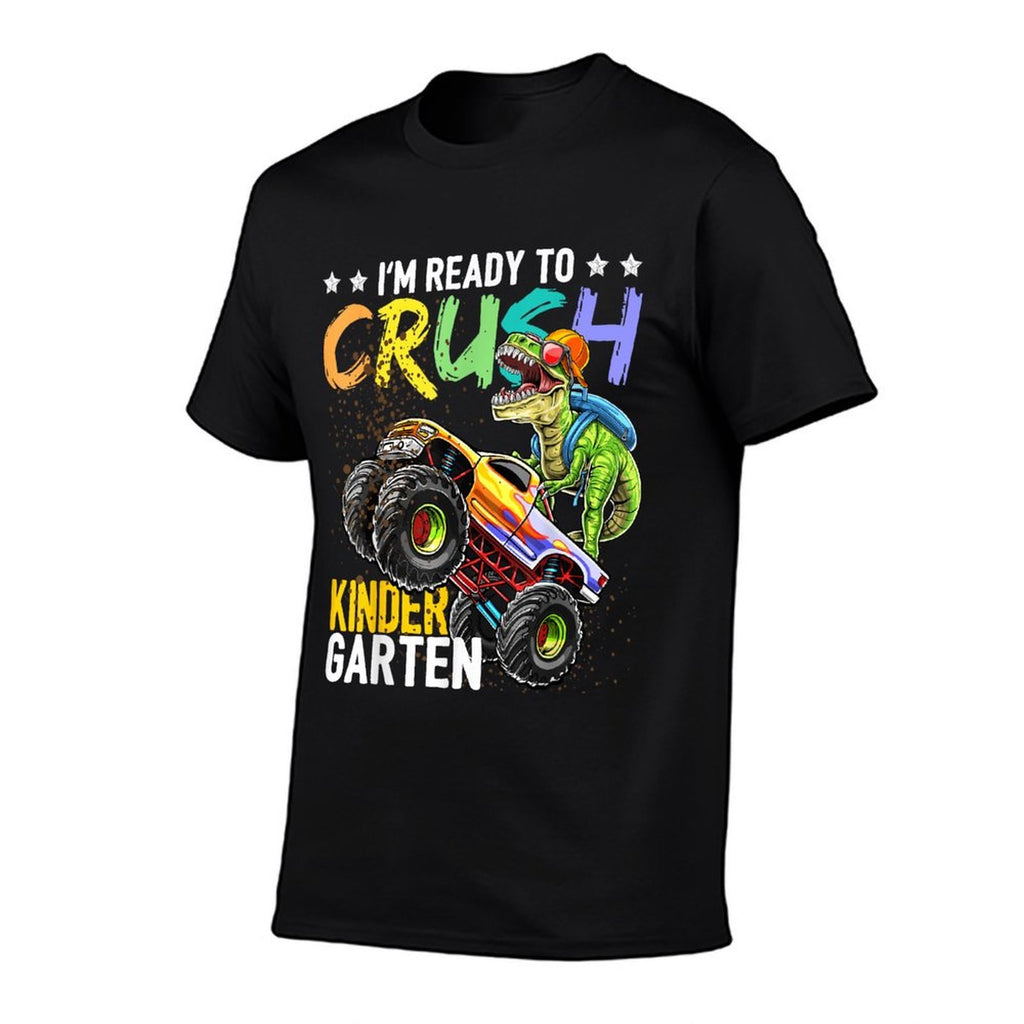 Kindergarten Dinosaur Monster Truck Back to School Boys Gift  Graphic-printed T-Shirt