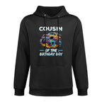 Cousin of The Birthday Boy Monster Truck Birthday First Bday Moisture-Wicking Hoodie
