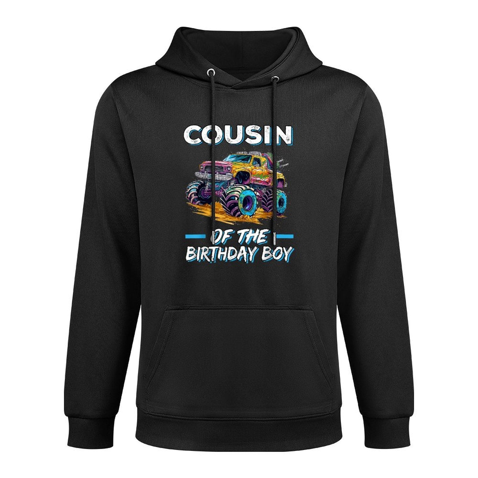 Cousin of The Birthday Boy Monster Truck Birthday First Bday Moisture-Wicking Hoodie
