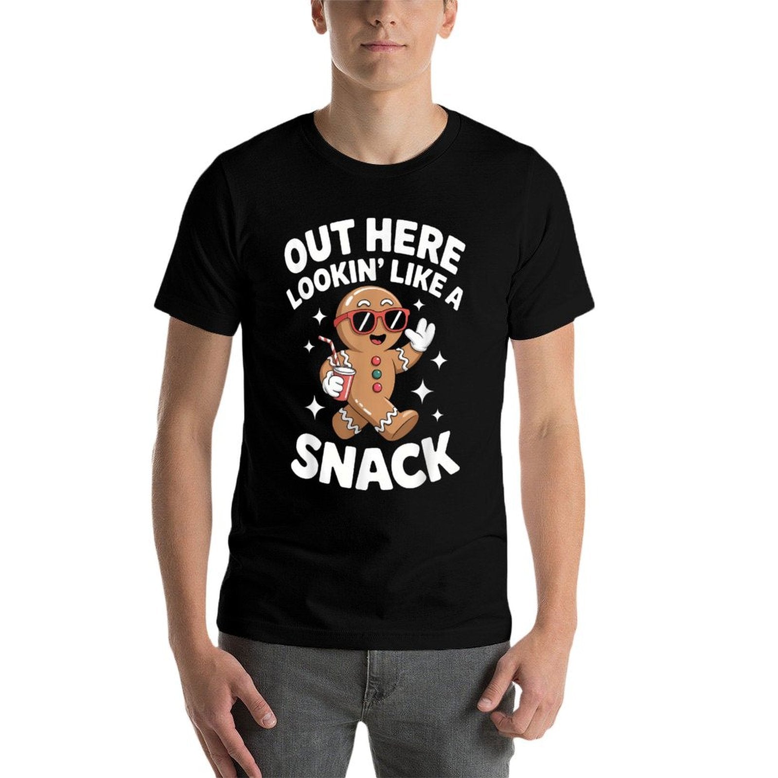 Out Here Looking Like A Snack Gingerbread Man Christmas  Relaxed-fit T-Shirt